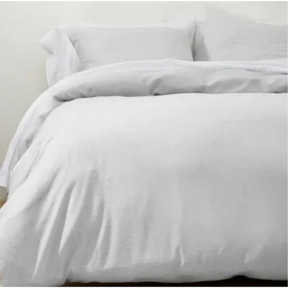 Casaluna Cashmere Blend Duvet Cover Set-King Light Grey - Picture 4 of 8